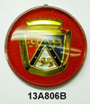 Horn Ring Medallion - Red - 55 - 1 Per car