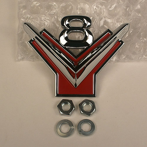 V-8 Emblem - Body Side - 55 - Order 2 Per car