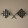 Insignia - Crossed Flag - 55 - With Attaching Hardware - Order 2 Per car