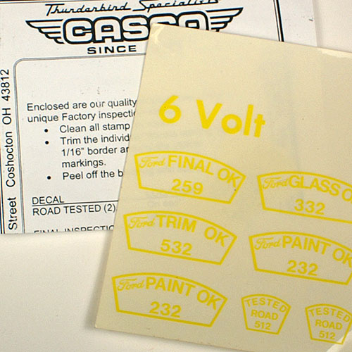 Decal Set - Inspection Stamps - 55 - 1 Per car