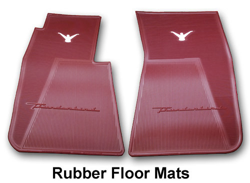 Rubber Floor Mats with White Logo