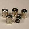 Valve Caps - Pkg 5 - Nickel On Brass - 1 Per car