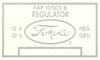Decal - Voltage/Regulator Cover - Silver - 56/57 - 1 Per car